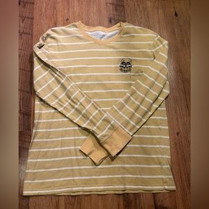 Rue 21 white and yellow long sleeve shirt Women's M